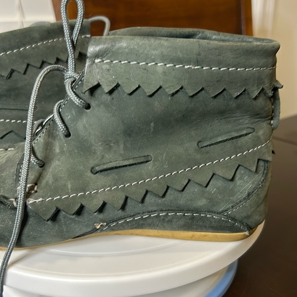 OLIBERTE Green Suede Hirari Moccasins Booties Made In Africa Women’s Size 39 - Picture 16 of 17